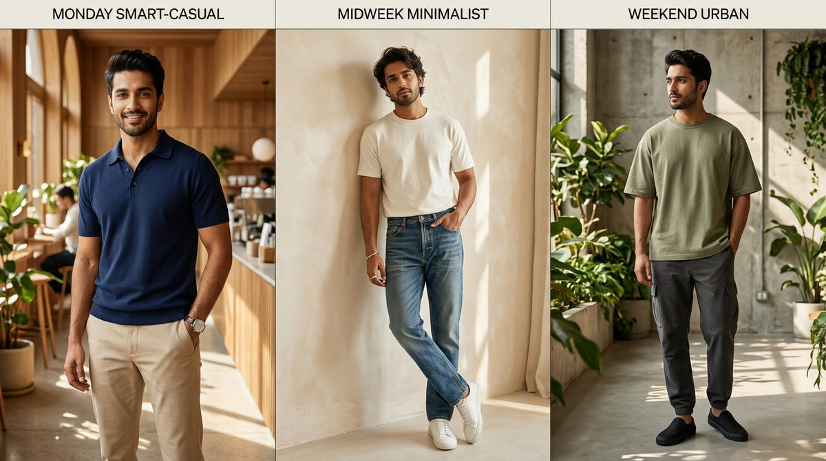 The Ultimate 7-Day T-Shirt Outfit Planner: Polos, Crew Necks & Oversized Tees