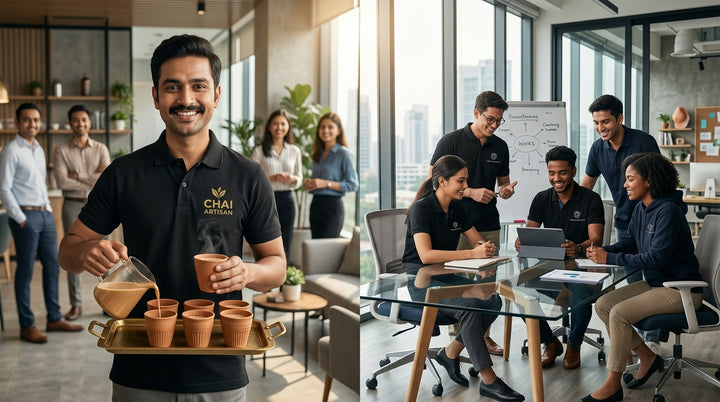 Custom Branded T-Shirts for Small to Big Businesses - Tea Artisan to Corporate Boardroom - Tshirt Factory India Surat