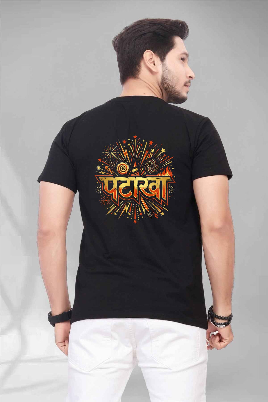 Men's Patakha Firecracker Festive Streetwear Cotton T-Shirt — Custom Print Studio