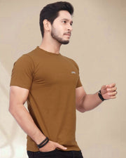 Men Pure Cotton Pockets T-shirt — Brown — Thumbnail 5
