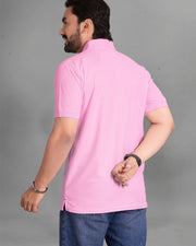 Men's Polo Collar Pockets T-Shirt — Pink — Thumbnail 5