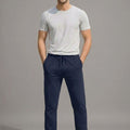 Men Regular Fit Rapid-Dry Training Track Pants — Navy Blue