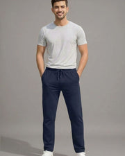 Men Regular Fit Rapid-Dry Training Track Pants — Navy Blue — Thumbnail 5