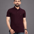 Men's Polo Collar T-Shirt — Charcoal Black