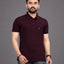Men's Polo Collar T-Shirt — Charcoal Black