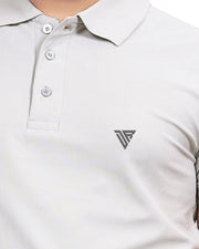 Men's Polo Collar T-Shirt — Grey — Thumbnail 2