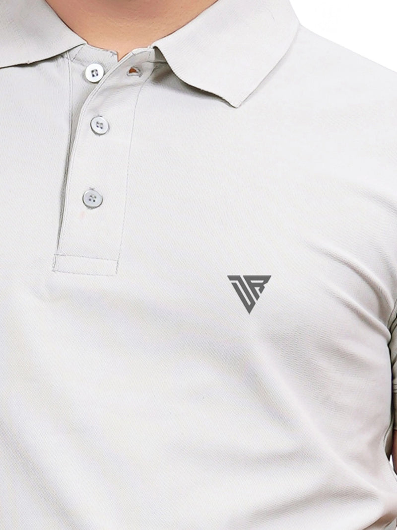 Men's Polo Collar T-Shirt — Grey — Quality Craftsmanship Anatomy