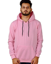 Men's Hooded Long Sleeves Sweatshirt — Pink — Thumbnail 5