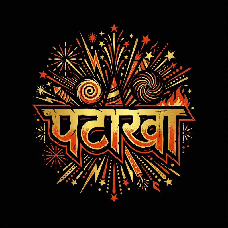 Men's Patakha Firecracker Festive Streetwear Cotton T-Shirt — Quality Craftsmanship Anatomy
