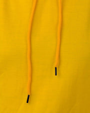 Unisex Long Sleeves Fleece Hooded Pullover Sweatshirt — Yellow — Thumbnail 3