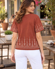 Women's Printed T-Shirt — Rust — Thumbnail 5