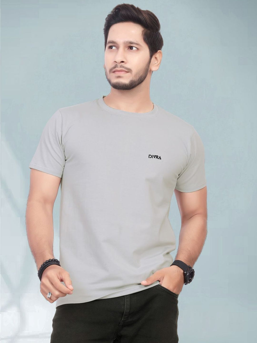 Men Henley Neck Pure Cotton Pockets T-shirt — Grey — Tshirt Factory India Direct Manufacturer Surat