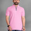 Men's Polo Collar Pockets T-Shirt — Pink