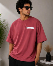 Men's Pure Cotton Pocket T-Shirt — Peach — Thumbnail 1