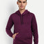 Unisex Hooded Long Sleeves Sweatshirt — Burgundy