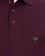 Men's Polo Collar T-Shirt — Charcoal Black — Thumbnail 2