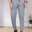 Men Solid Mid Rise Dry Fit Track Pant — Grey