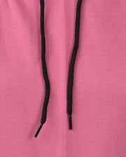 Unisex Long Sleeves Fleece Hooded Pullover Sweatshirt — Peach — Thumbnail 5