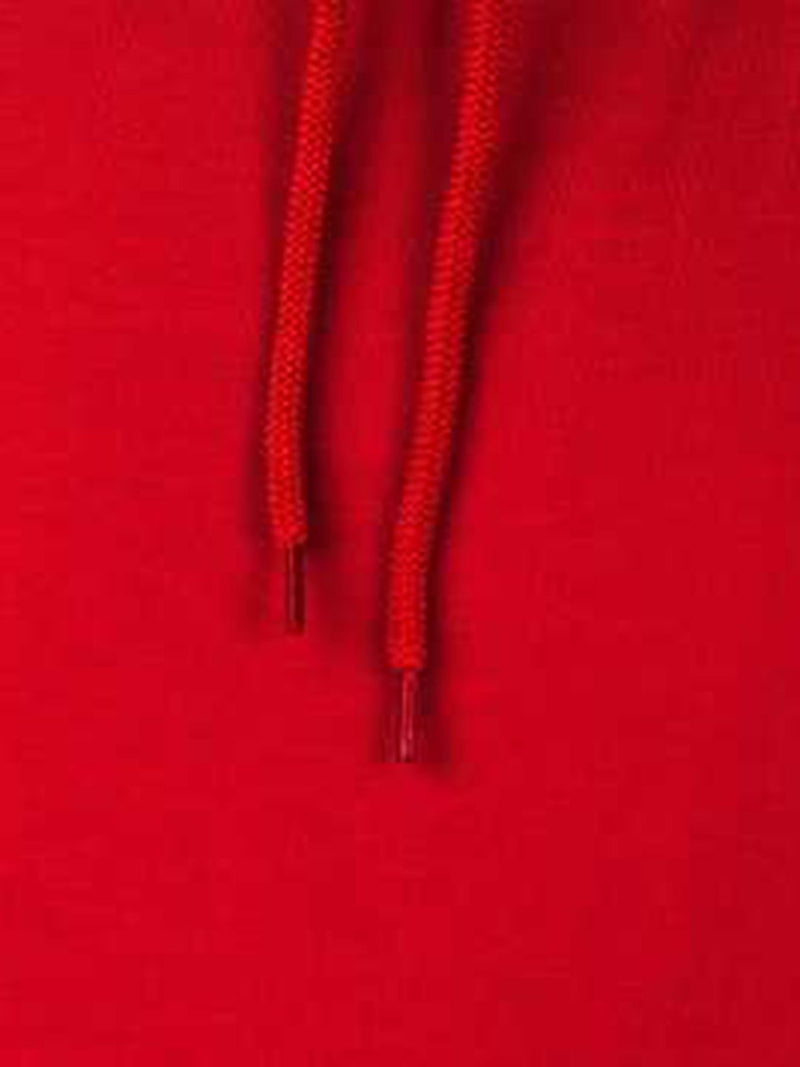 Hooded Fleece Pullover Sweatshirt — Red — Quality Craftsmanship Anatomy