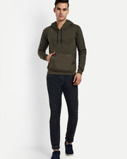 Unisex Hooded Fleece Sweatshirt — Olive — Thumbnail 5