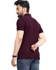 Men's Polo Collar T-Shirt — Charcoal Black — Thumbnail 4