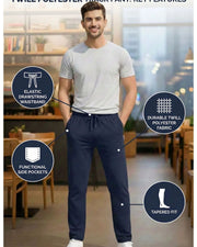 Men Regular Fit Rapid-Dry Training Track Pants — Navy Blue — Thumbnail 2