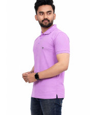 Men's Polo Collar T-Shirt — Lavender — Thumbnail 4