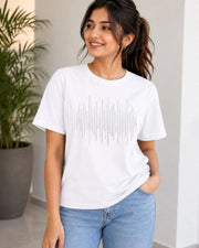 Women Printed Pure Cotton T-shirt — White — Thumbnail 3