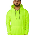 Unisex Hooded Long Sleeves Sweatshirt — Fluorescent Green