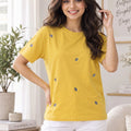 Women's Printed T-Shirt — Yellow