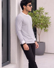Men's Striped T-Shirt — Black — Thumbnail 4