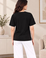 Women's Printed T-Shirt — Black — Thumbnail 6