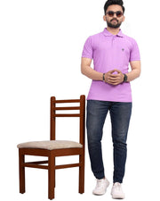 Men's Polo Collar Regular -Fit T-Shirt — Lavender — Thumbnail 2