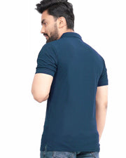 Men's Polo Collar Regular -Fit T-Shirt — Teal — Thumbnail 4