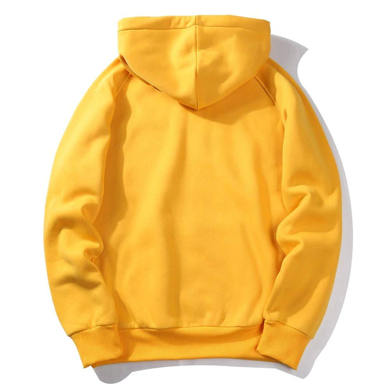 More & More Unisex Regular Cotton Fleece Hoodie — Yellow — Quality Craftsmanship Anatomy