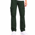 Men's Cotton Multi-Pocket Utility Cargo Pants — Dark Green