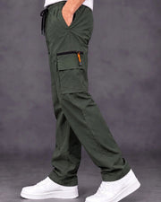 Men Regular Fit Dry Fit Training Cargos — Olive — Thumbnail 6