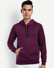Unisex Hooded Fleece Sweatshirt — Burgundy — Thumbnail 1