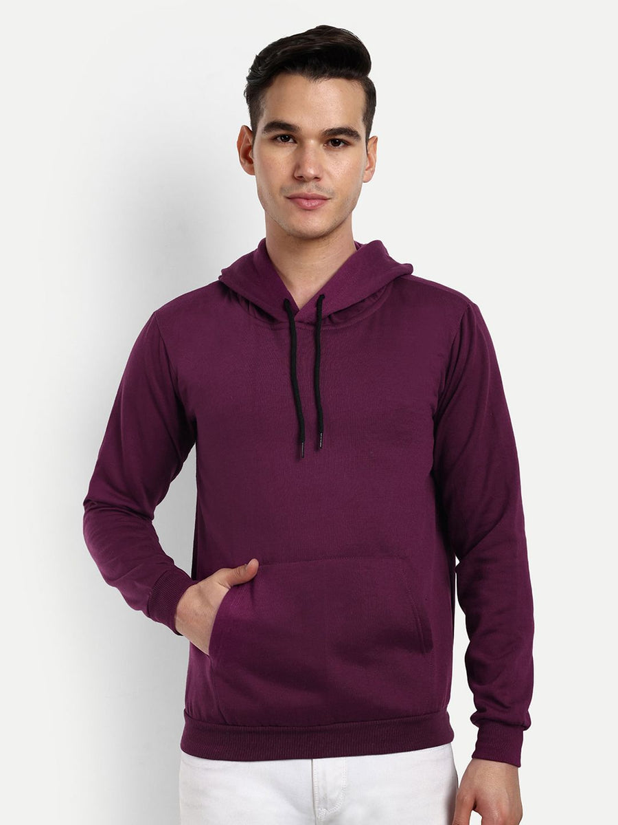 Unisex Hooded Fleece Sweatshirt — Burgundy — Custom Print Studio