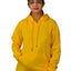 Unisex Long Sleeves Fleece Hooded Pullover Sweatshirt — Yellow