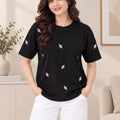 Women's Printed T-Shirt — Black