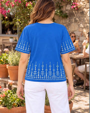 Women's Printed T-Shirt — Blue — Thumbnail 2