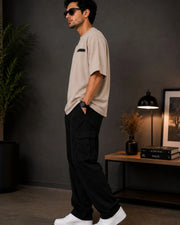 Men's Pure Cotton Pocket T-Shirt — Beige — Thumbnail 3