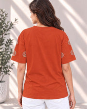 Women's Printed T-Shirt — Rust — Thumbnail 5