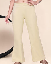 Women's Stretch Bell Bottom Flared Pants — Chiku — Thumbnail 3