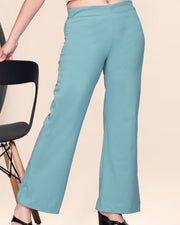 Women's Stretch Bell Bottom Flared Pants — Teal blue — Thumbnail 1