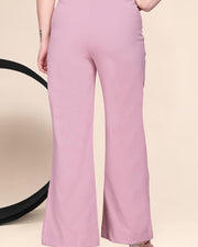 Women's Stretch Bell Bottom Flared Pants — Pink — Thumbnail 5
