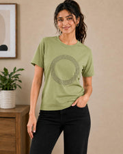 Women’s Casual Round Neck Rhinestone T-Shirt — Thumbnail 18
