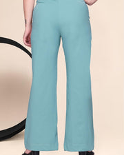 Women's Stretch Bell Bottom Flared Pants — Teal blue — Thumbnail 5