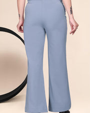 Women's Stretch Bell Bottom Flared Pants — Grey — Thumbnail 2